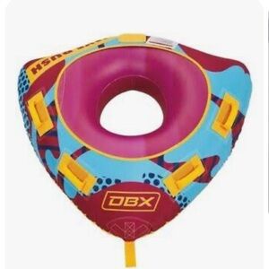 DBX Wave Rush 1-Person Towable Tube Triangle Inflatable Boat Lake Water Sports
